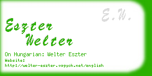 eszter welter business card